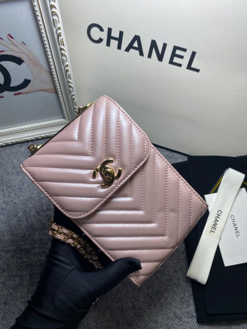 CHL Chevron Trendy CHL Phone Light Purple Bag For Women 18cm/7in - Image 3