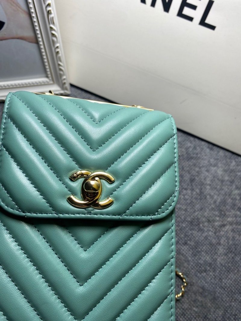 CHL Chevron Trendy CHL Phone Mint Bag For Women 18cm/7in - Image 6