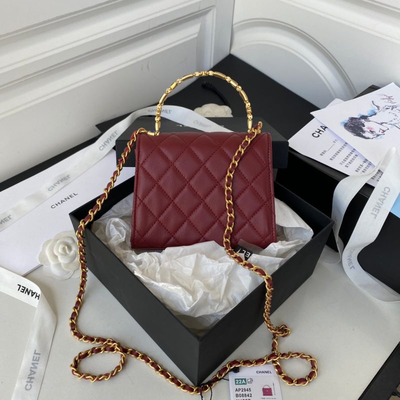 CHL Clutch With Chain Gold Hardware Red For Women, Women’s Handbags, Shoulder Bags 5.7in/14.5cm - Image 6