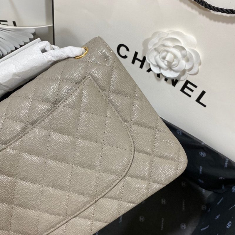 CHLLarge Classic Handbag Gold Hardware Grey For Women, Women’s Handbags, Shoulder Bags 11.8in/30cm - Image 2