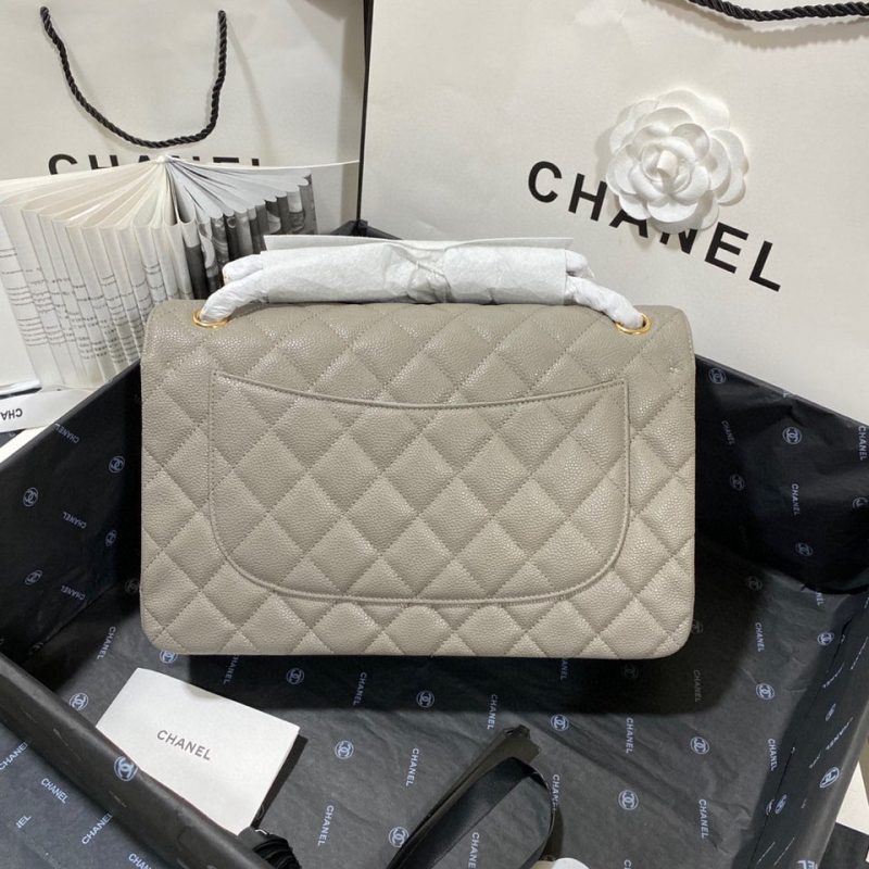 CHLLarge Classic Handbag Gold Hardware Grey For Women, Women’s Handbags, Shoulder Bags 11.8in/30cm - Image 3