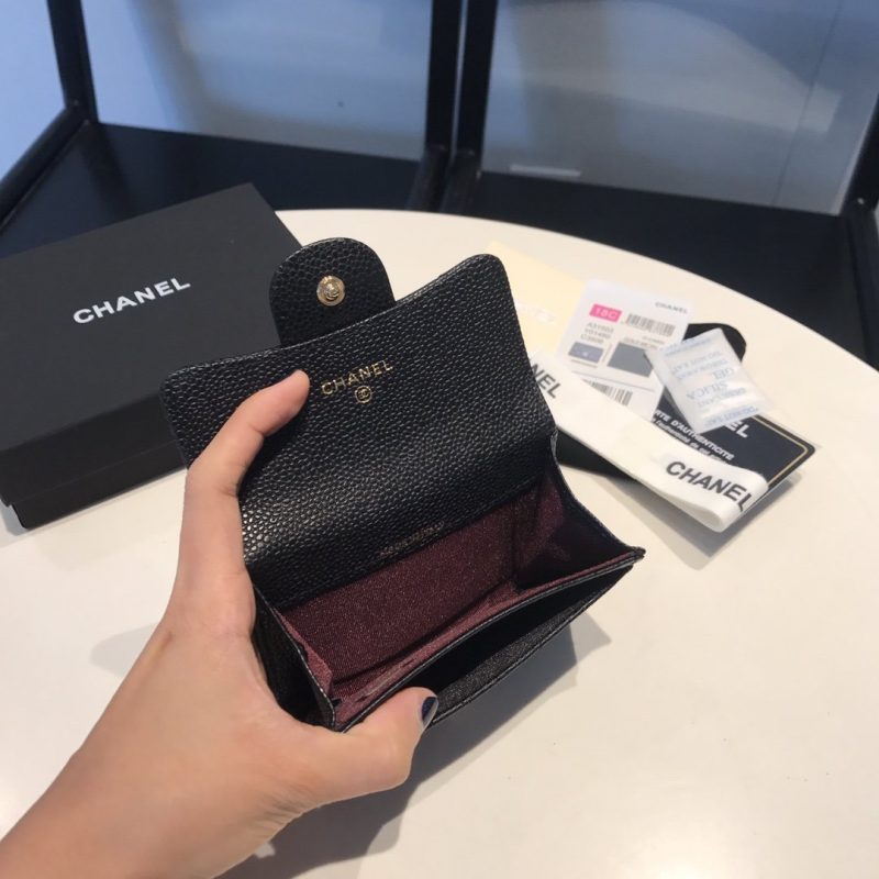 CHL Classic Card Holder Gold Toned Hardware Black For Women, Women’s Wallet 4.5in/11.5cm - Image 2