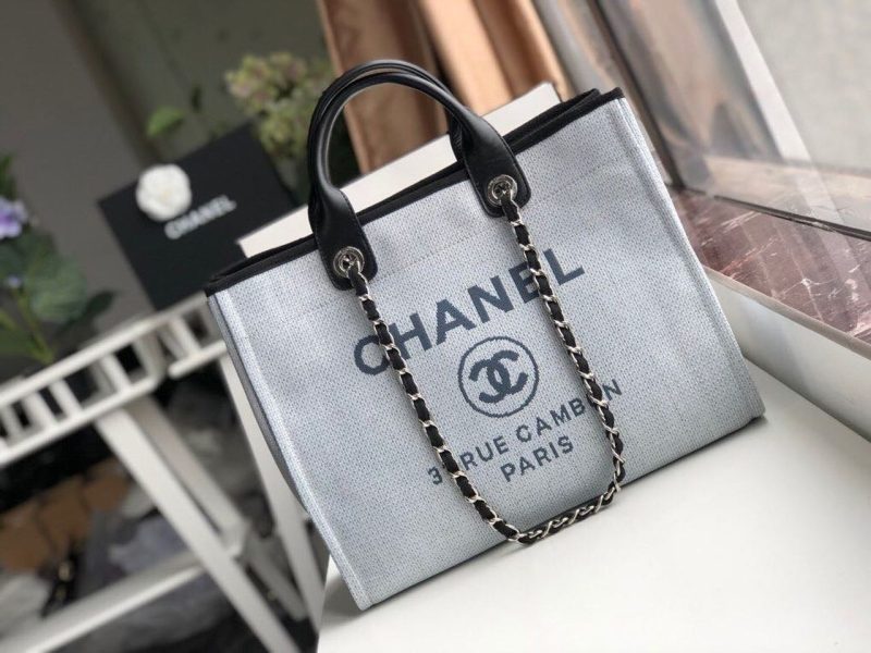 CHL Deauville Tote 38cm White Gray For Women A66941 - Image 2