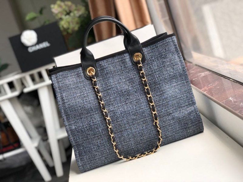 CHL Deauville Tote 38cm Blue/Black For Women A66941 - Image 4