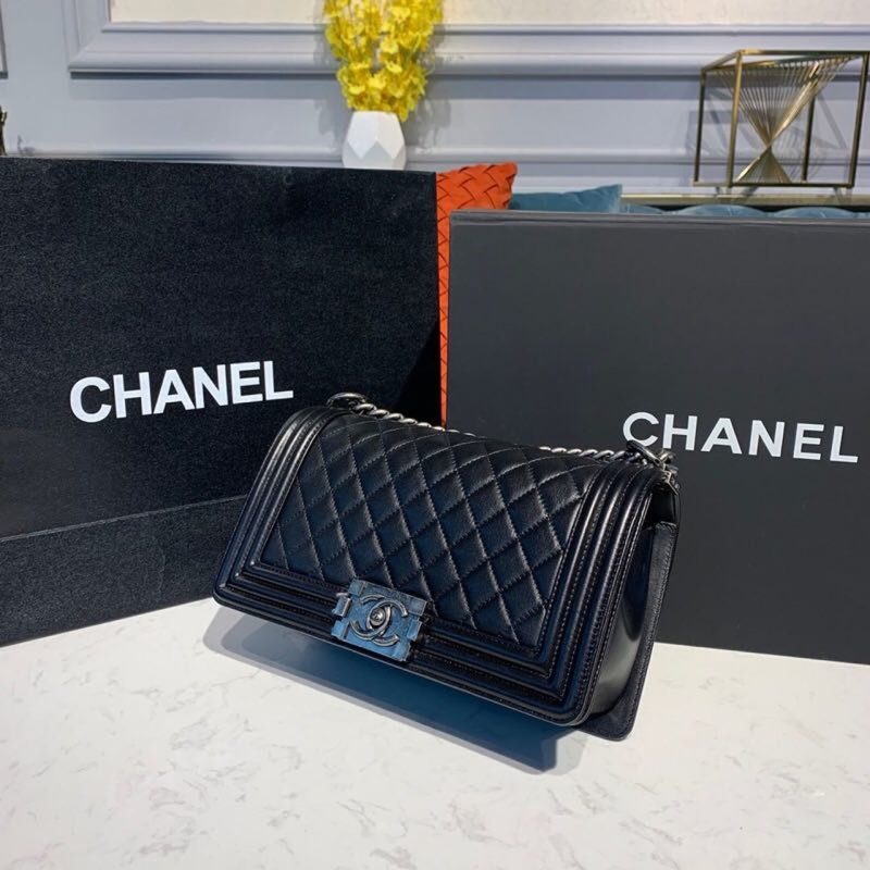 CHL Boy Handbag Silver Hardware Black For Women, Women’s Bags, Shoulder And Crossbody Bags 9.8in/25cm A67086 - Image 6