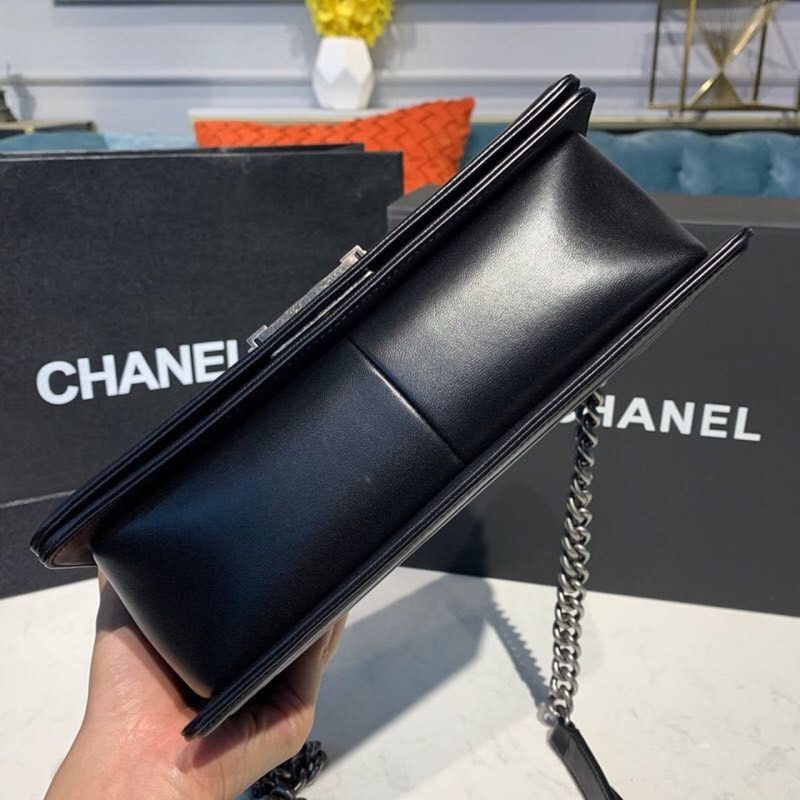 CHL Boy Handbag Silver Hardware Black For Women, Women’s Bags, Shoulder And Crossbody Bags 9.8in/25cm A67086 - Image 8