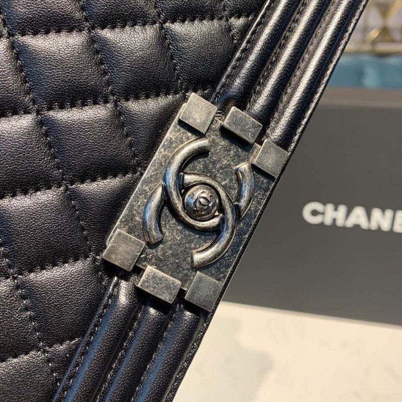 CHL Boy Handbag Silver Hardware Black For Women, Women’s Bags, Shoulder And Crossbody Bags 9.8in/25cm A67086 - Image 9