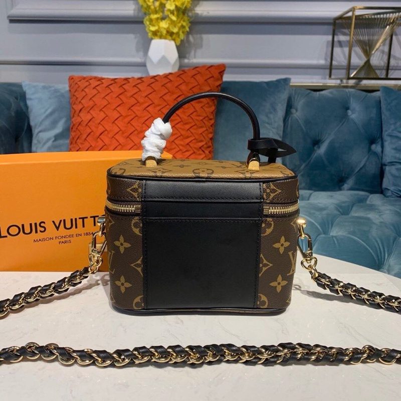 LV Vanity PM Monogram And Monogram Reverse Canvas By Nicolas Ghesquiere For Women,  Shoulder And Crossbody Bags 7.5in/19cm LV M45165 - Image 4