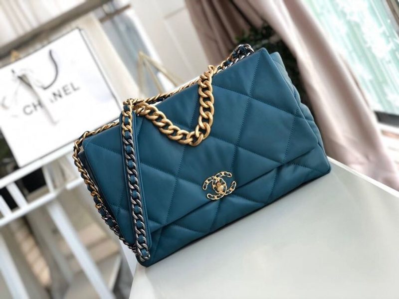 CHL 19 Maxi Handbag Teal For Women, Women’s Bags, Shoulder And Crossbody Bags 14in/36cm AS1162 - Image 2