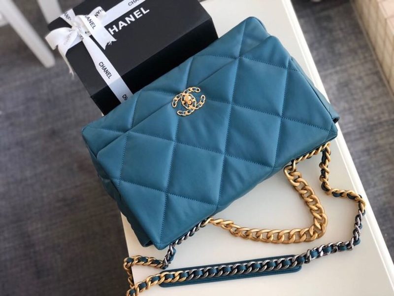 CHL 19 Maxi Handbag Teal For Women, Women’s Bags, Shoulder And Crossbody Bags 14in/36cm AS1162 - Image 4