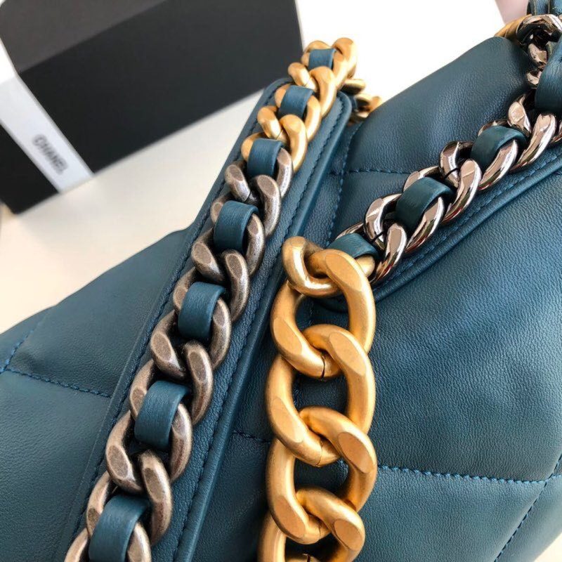 CHL 19 Maxi Handbag Teal For Women, Women’s Bags, Shoulder And Crossbody Bags 14in/36cm AS1162 - Image 8
