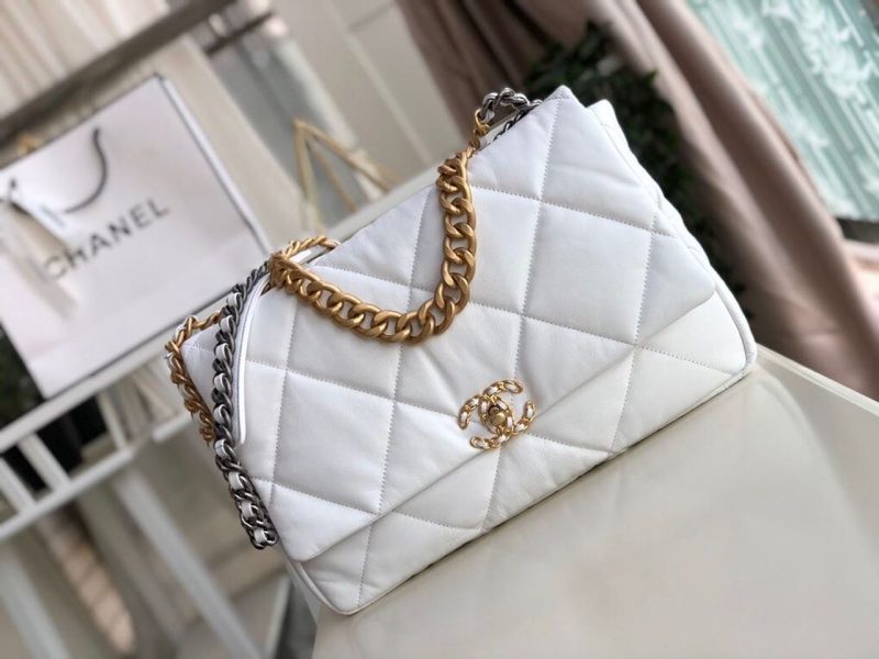 CHL 19 Maxi HandBag White For Women, Women’s Bags, Shoulder And Crossbody Bags 14in/36cm AS1162 - Image 2
