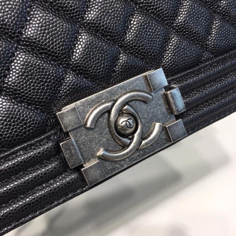 CHL Boy Handbag Silver Hardware Black For Women, Women’s Handbags, Shoulder And Crossbody Bags 9.8in/25cm A67086 - Image 8