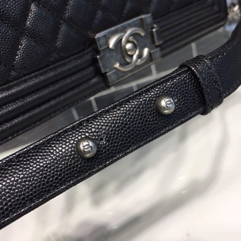 CHL Boy Handbag Silver Hardware Black For Women, Women’s Handbags, Shoulder And Crossbody Bags 9.8in/25cm A67086 - Image 6