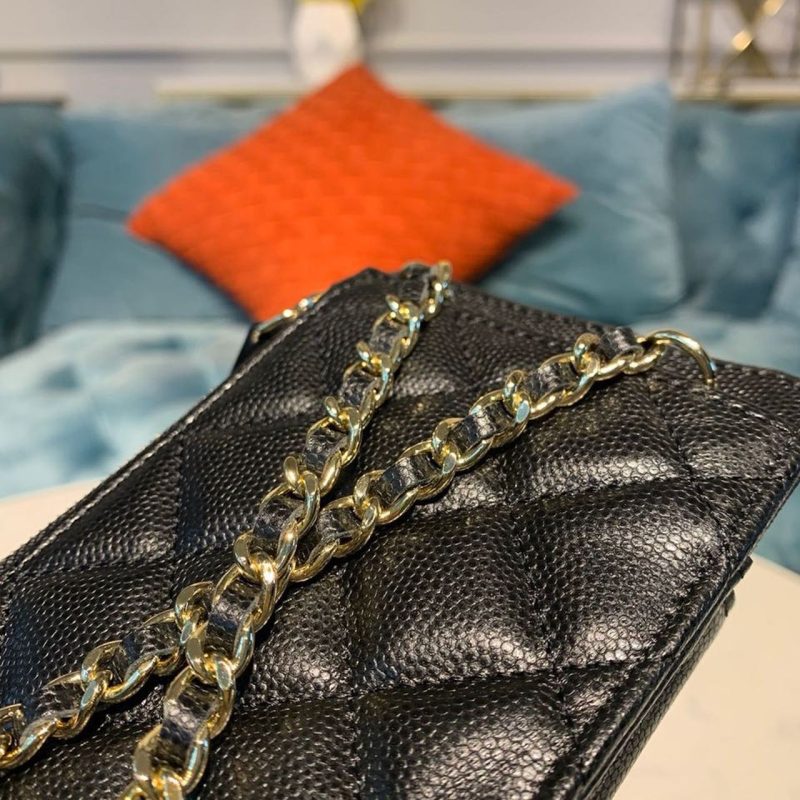CHL Classic Cluth With Chain Black For Women, Women’s Wallet 7in/18cm AP0990 - Image 5