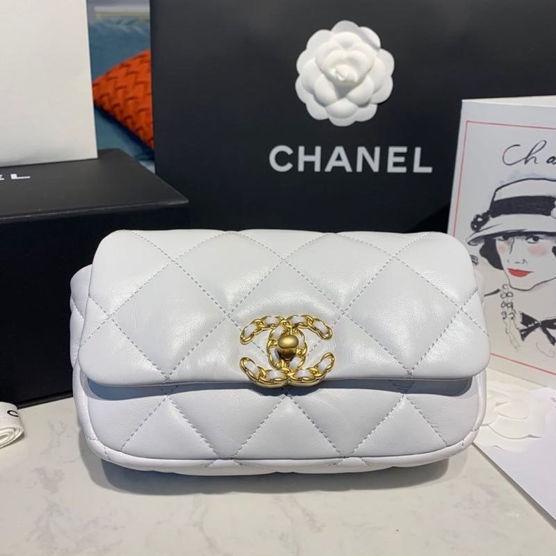 CHL 19 Waist Bag White For Women, Women’s Bags 7.8in/20cm AS1163 - Image 2