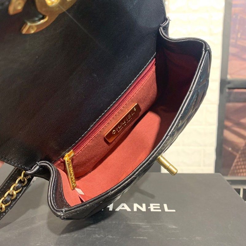 CHL Chain Infinity Waist Belt Bag Black For Women, Women’s Bags 6.7in/17cm - Image 10