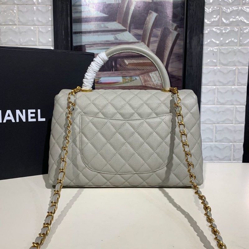 CHLLarge Flap Bag With Top Handle Grey For Women, Women’s Handbags, Shoulder And Crossbody Bags 11in/28cm A92991 - Image 4