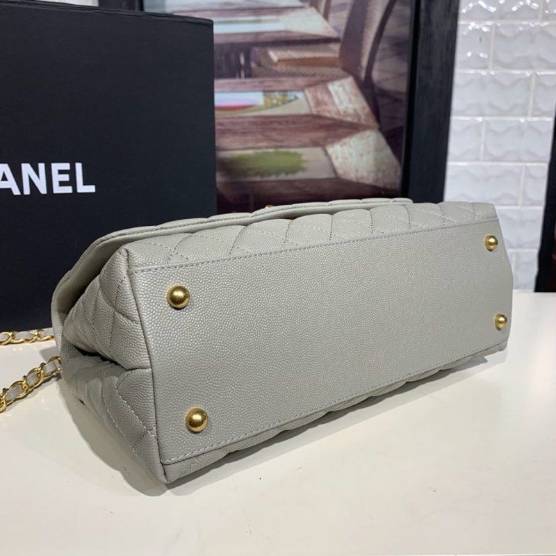 CHLLarge Flap Bag With Top Handle Grey For Women, Women’s Handbags, Shoulder And Crossbody Bags 11in/28cm A92991 - Image 3