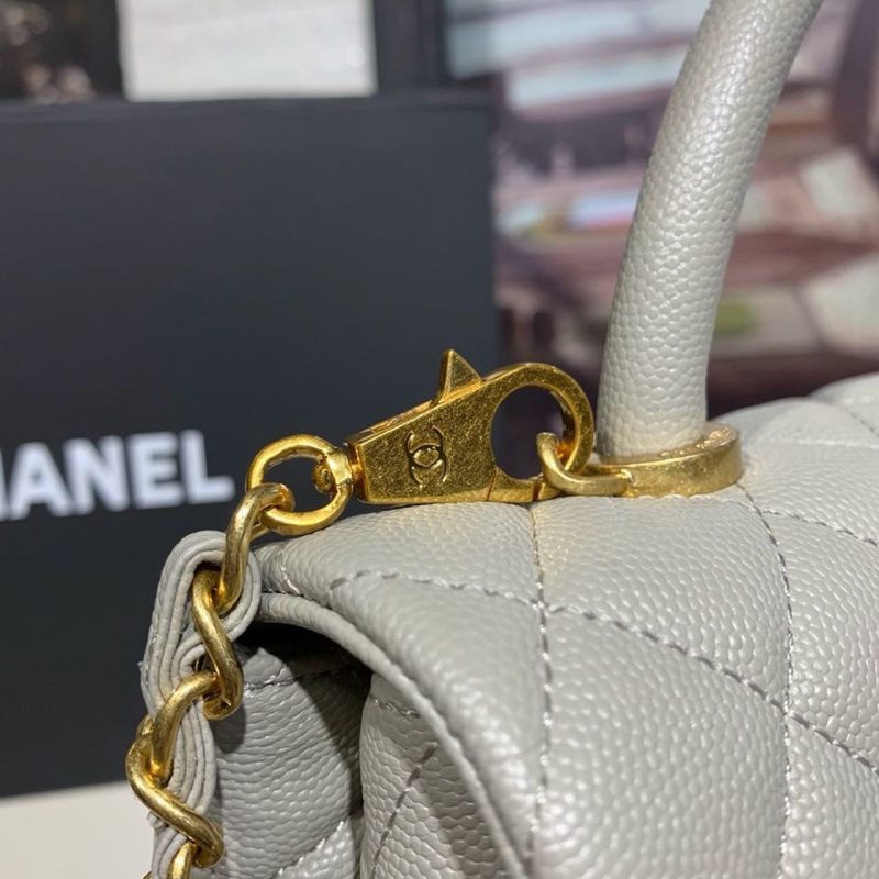 CHLLarge Flap Bag With Top Handle Grey For Women, Women’s Handbags, Shoulder And Crossbody Bags 11in/28cm A92991 - Image 6