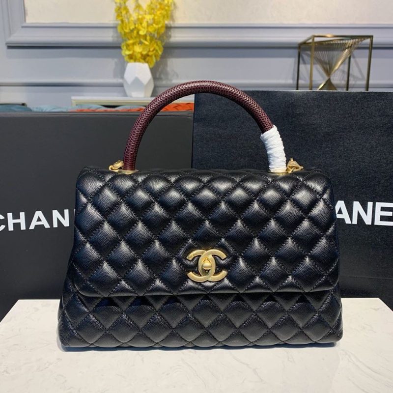 CHLLarge Flap Bag With Top Handle Black For Women, Women’s Handbags, Shoulder And Crossbody Bags 11in/28cm A92991 - Image 2