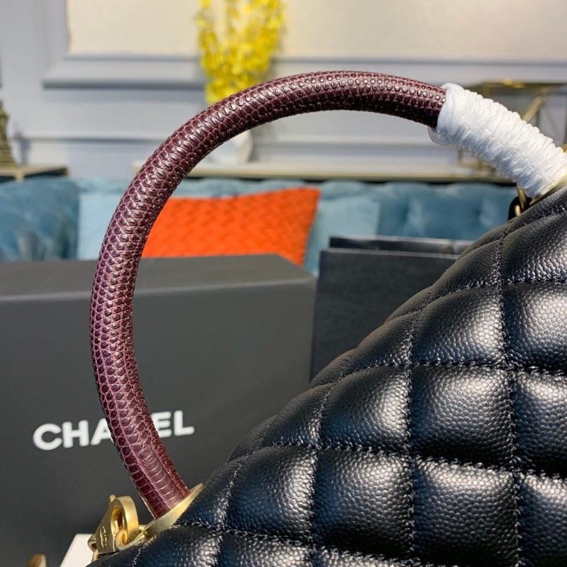 CHLLarge Flap Bag With Top Handle Black For Women, Women’s Handbags, Shoulder And Crossbody Bags 11in/28cm A92991 - Image 10