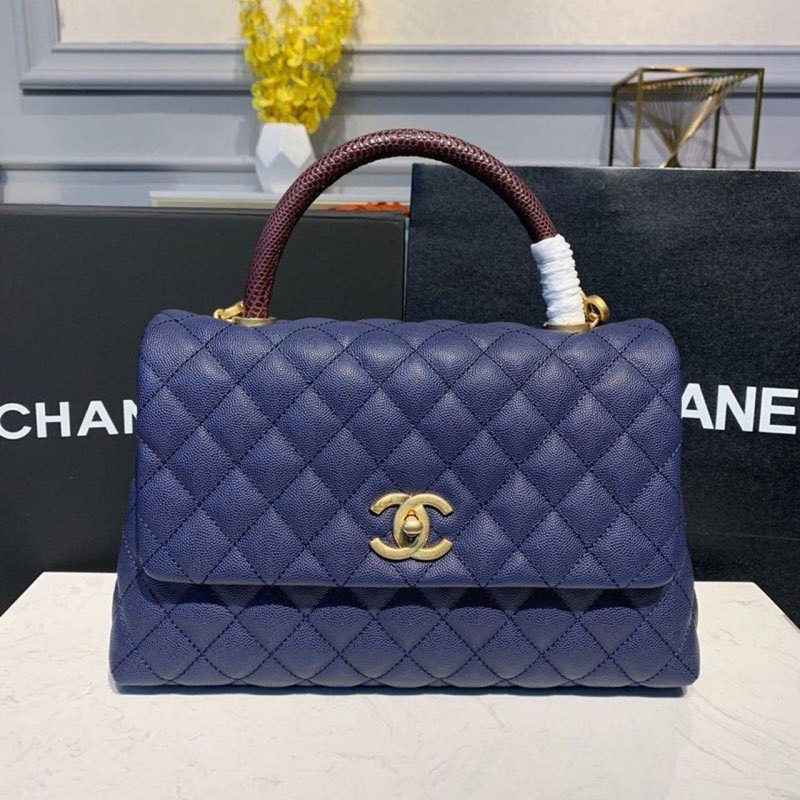 CHLLarge Flap Bag With Top Handle Blue For Women, Women’s Handbags, Shoulder And Crossbody Bags 11in/28cm A92991 - Image 2