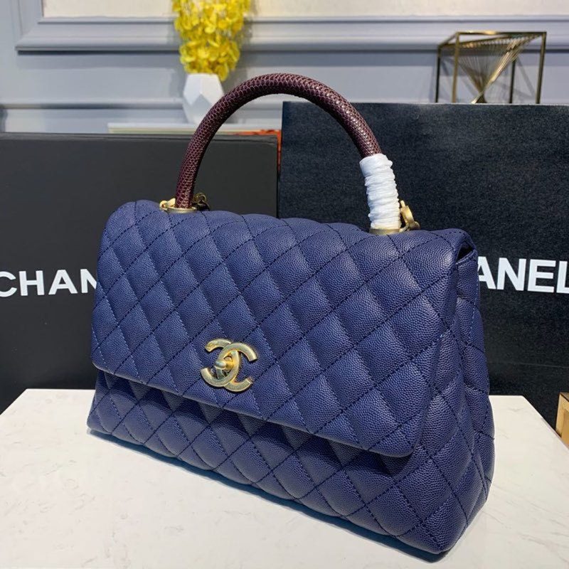 CHLLarge Flap Bag With Top Handle Blue For Women, Women’s Handbags, Shoulder And Crossbody Bags 11in/28cm A92991 - Image 3