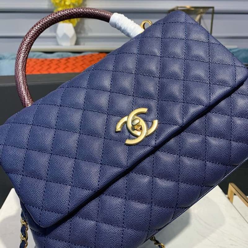 CHLLarge Flap Bag With Top Handle Blue For Women, Women’s Handbags, Shoulder And Crossbody Bags 11in/28cm A92991 - Image 5