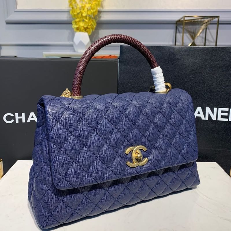 CHLLarge Flap Bag With Top Handle Blue For Women, Women’s Handbags, Shoulder And Crossbody Bags 11in/28cm A92991 - Image 7