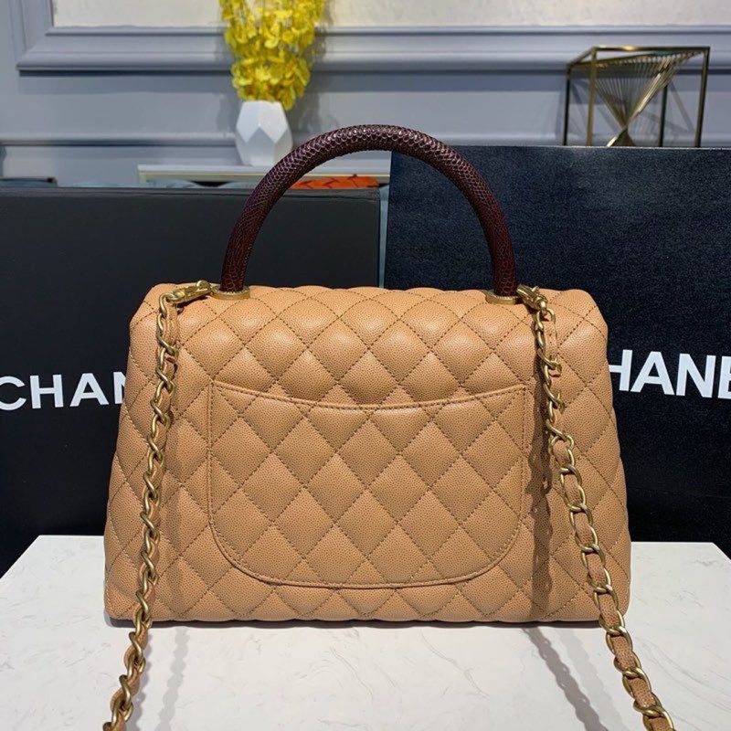 CHLLarge Flap Bag With Top Handle Light Brown For Women, Women’s Handbags, Shoulder And Crossbody Bags 11in/28cm A92991 - Image 6