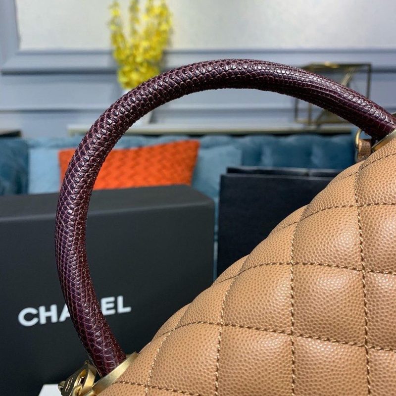 CHLLarge Flap Bag With Top Handle Light Brown For Women, Women’s Handbags, Shoulder And Crossbody Bags 11in/28cm A92991 - Image 10