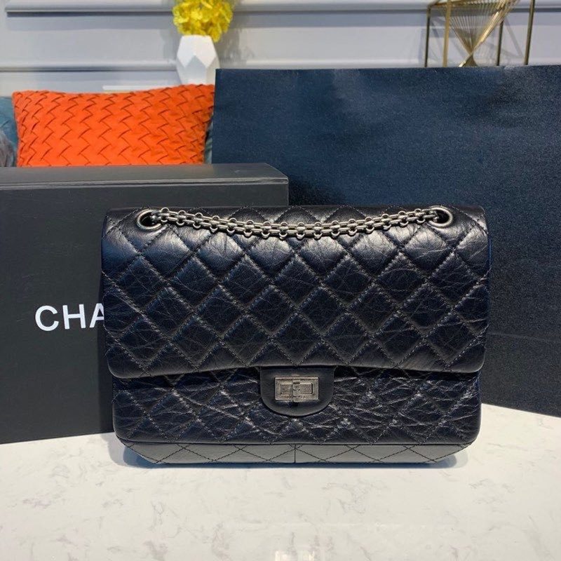 CHL 2.55 Handbag Silver Hardware Black For Women, Women’s Bags, Shoulder And Crossbody 11in/28cm A37586 - Image 2