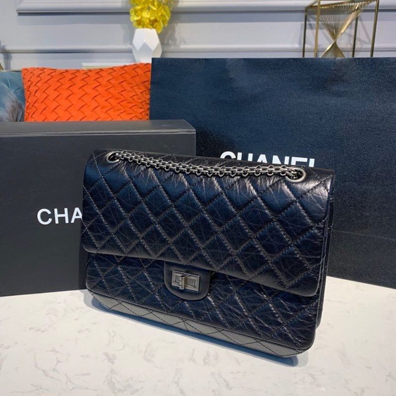CHL 2.55 Handbag Silver Hardware Black For Women, Women’s Bags, Shoulder And Crossbody 11in/28cm A37586 - Image 4