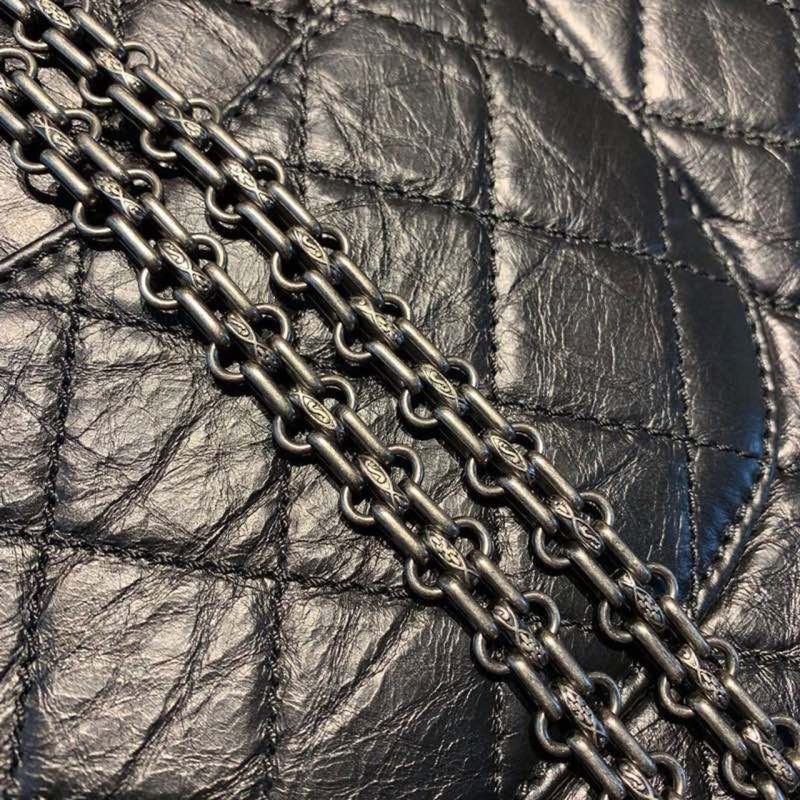 CHL 2.55 Handbag Silver Hardware Black For Women, Women’s Bags, Shoulder And Crossbody 11in/28cm A37586 - Image 8