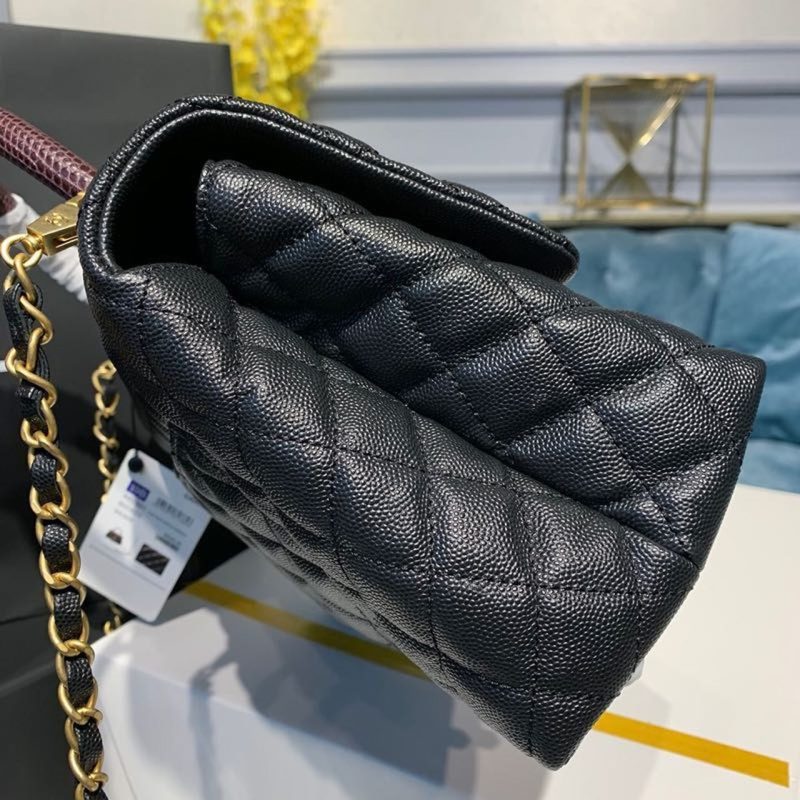 CHLLarge Flap Bag With Top Handle Black For Women, Women’s Handbags, Shoulder And Crossbody Bags 11in/28cm A92991 - Image 6