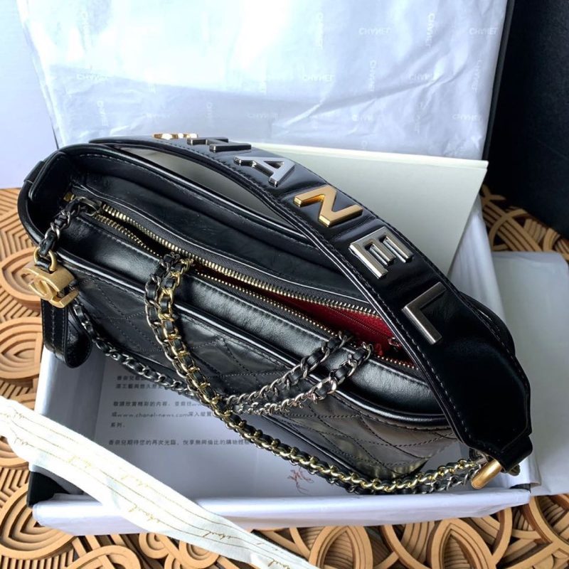 CHLGabrielle Small Hobo Bag Black For Women 7.8 in / 20cm - Image 9