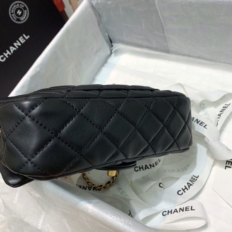 CHLFlap Bag With CHLBall On Strap Black For Women, Women’s Handbags, Shoulder And Crossbody Bags 7.8in/20cm AS1787 - Image 6