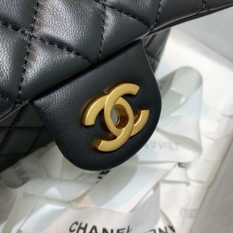 CHLFlap Bag With CHLBall On Strap Black For Women, Women’s Handbags, Shoulder And Crossbody Bags 7.8in/20cm AS1787 - Image 10