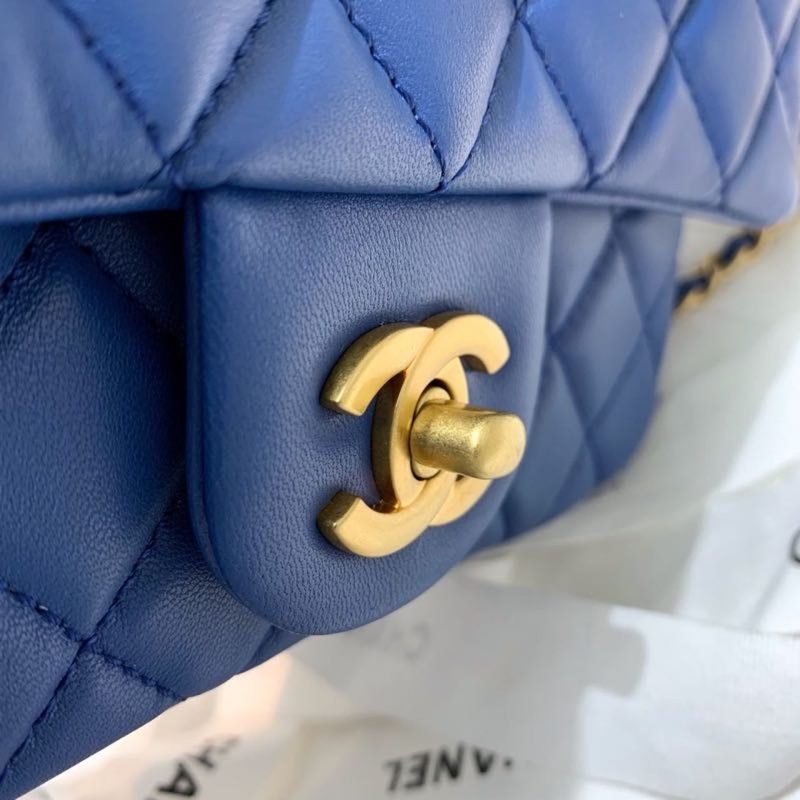 CHLFlap Bag With CHLBall On Strap Blue For Women, Women’s Handbags, Shoulder And Crossbody Bags 7.8in/20cm AS1787 - Image 5