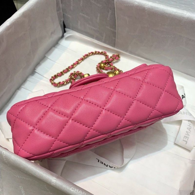 CHLFlap Bag With CHLBall On Strap PiNike For Women, Women’s Handbags, Shoulder And Crossbody Bags 7.8in/20cm AS1787 - Image 10