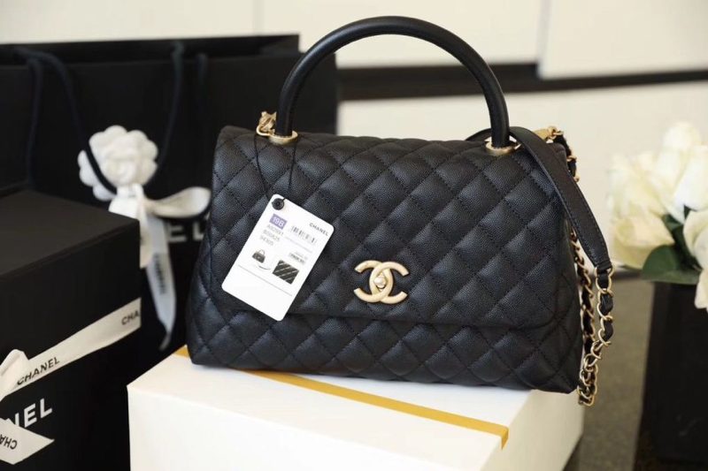 CHLLarge Flap Bag With Top Handle Black For Women, Women’s Handbags, Shoulder And Crossbody Bags 11in/28cm A92991 - Image 2