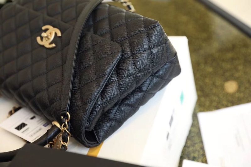 CHLLarge Flap Bag With Top Handle Black For Women, Women’s Handbags, Shoulder And Crossbody Bags 11in/28cm A92991 - Image 4