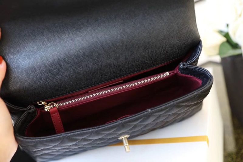 CHLLarge Flap Bag With Top Handle Black For Women, Women’s Handbags, Shoulder And Crossbody Bags 11in/28cm A92991 - Image 7