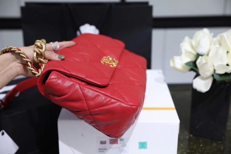 CHL 19 Handbag 26cm Red For Women AS1160 - Image 4