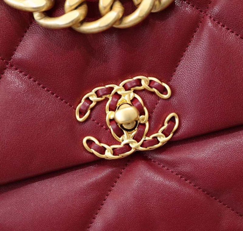 CHL 19 Handbag 26cm Bordeaux For Women AS1160 - Image 6