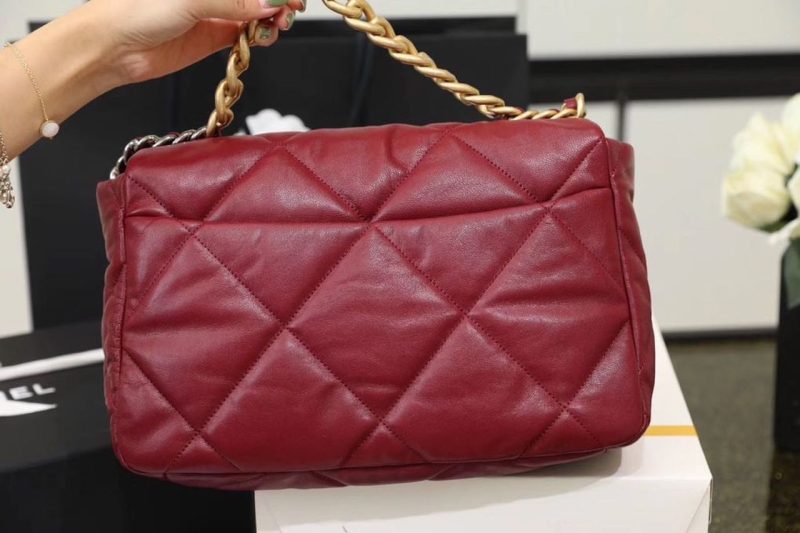 CHL 19 Handbag 26cm Bordeaux For Women AS1160 - Image 8