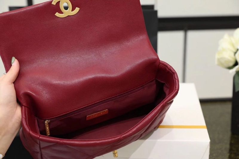 CHL 19 Handbag 26cm Bordeaux For Women AS1160 - Image 7