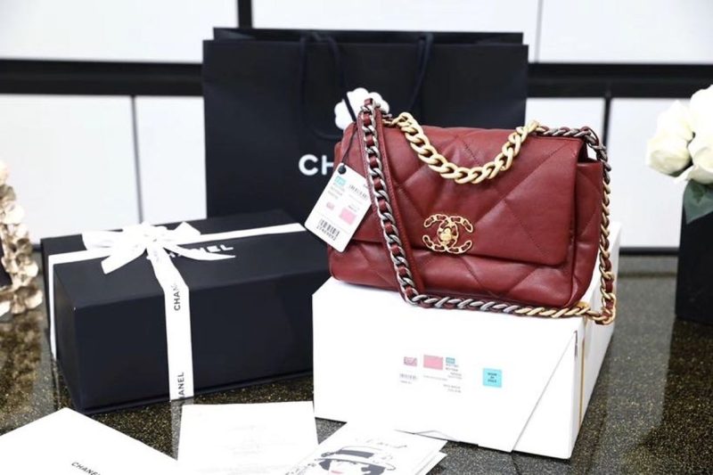 CHL 19 Handbag 26cm Bordeaux For Women AS1160 - Image 9