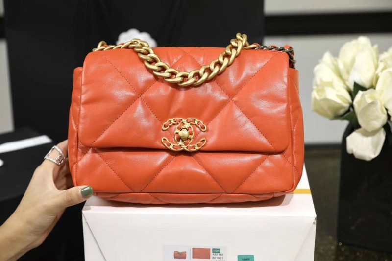 CHL 19 Handbag 26cm Orange For Women AS1160 - Image 10